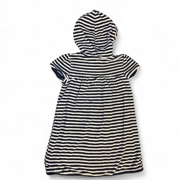 Old Navy 2T Unisex Striped Terry Cloth Coverup Beach Pool Navy & White Hooded - Picture 5 of 5